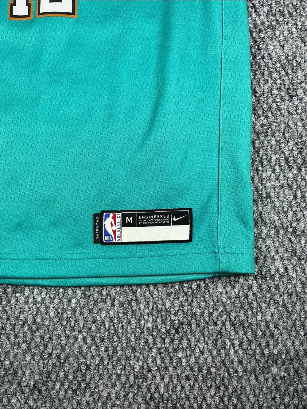 Nike Vancouver Grizzlies Jersey #12 Ja Morant Teal, Youth Size M NBA Swingman